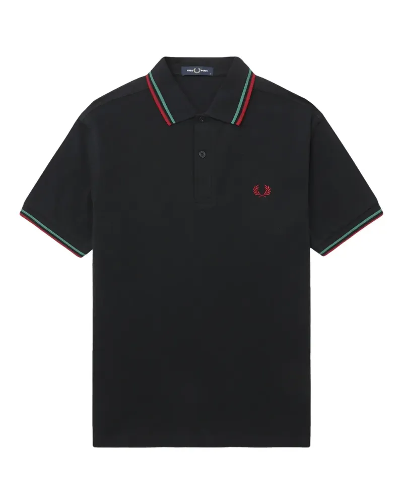 Fred Perry Poloshirt mit Kontrastdetail - Blau Blau