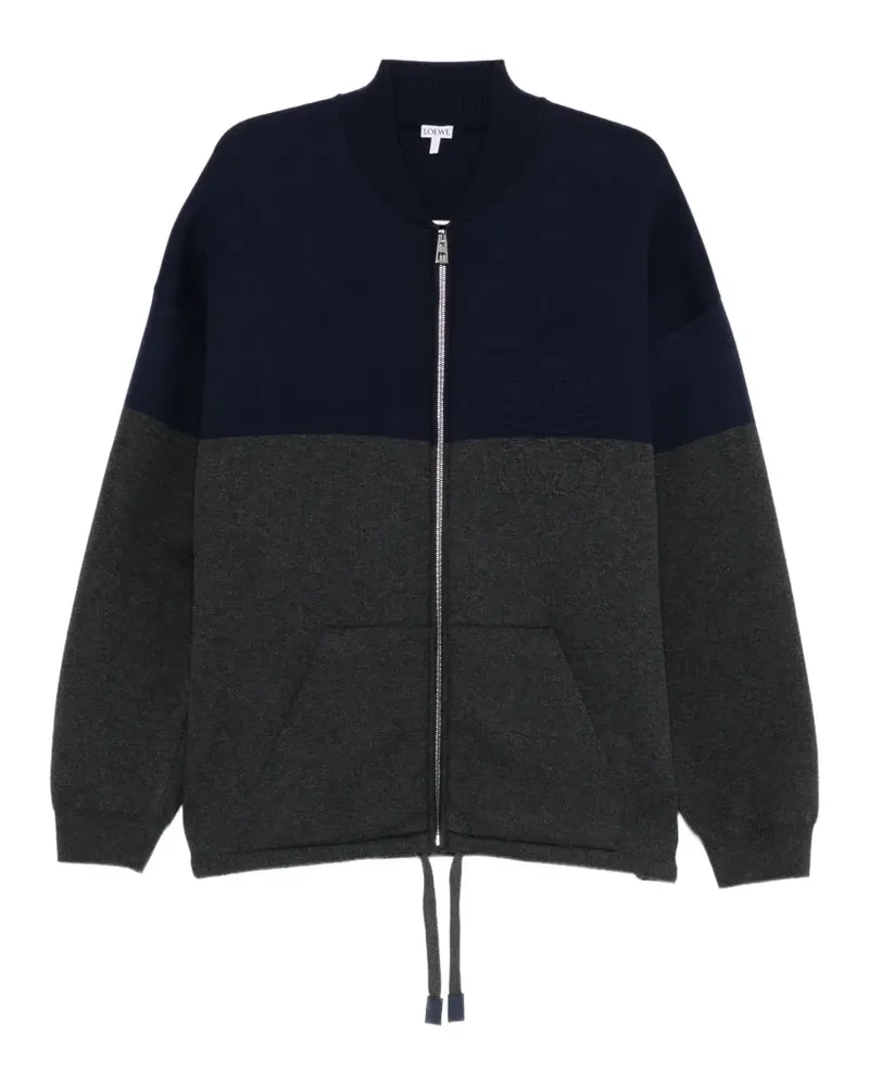 Loewe colour-block zip-up cardigan - Blau Blau