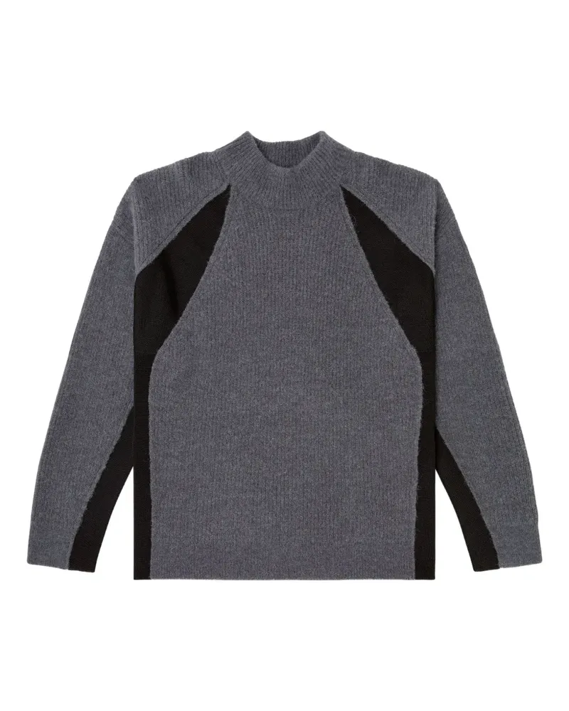 Diesel K-Lollo-TN Pullover mit gerippten Einsätzen - Grau Grau