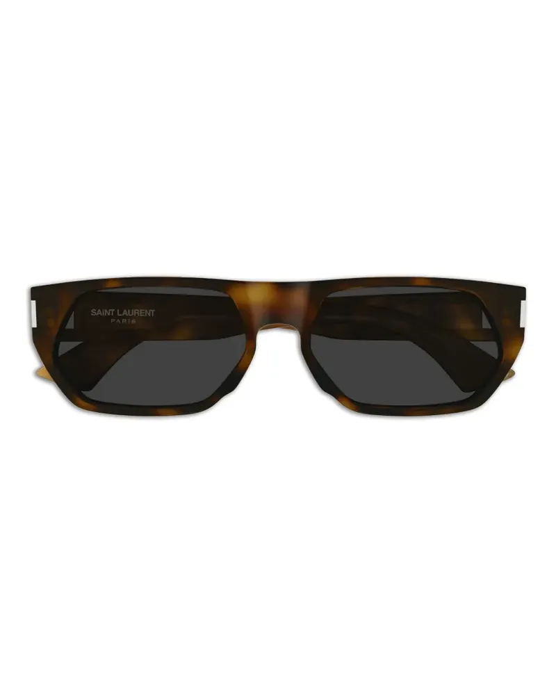 Saint Laurent SL 898 geometric-frame sunglasses - Braun Braun