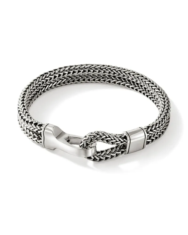 John Hardy Flechtkettenarmband aus Sterlingsilber mit Hakenverschluss Silber