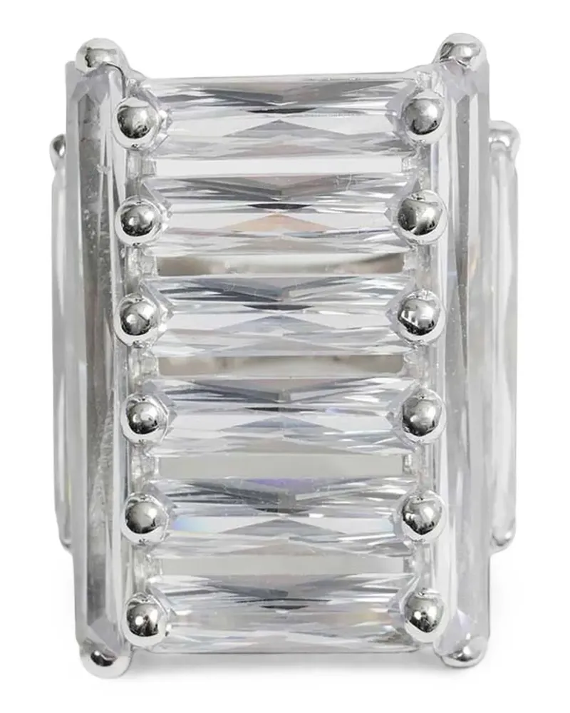 Alan Crocetti Maxi Crystallized Armour Ring - Silber Silber