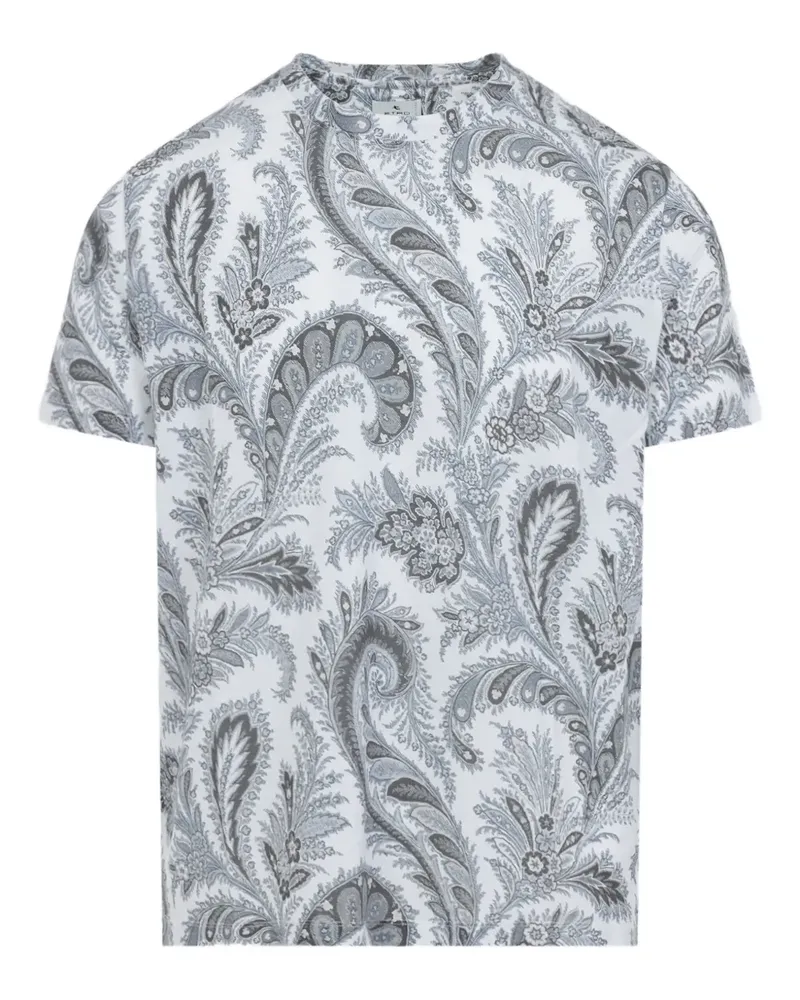 Etro T-Shirt mit Paisleymuster - Grau Grau