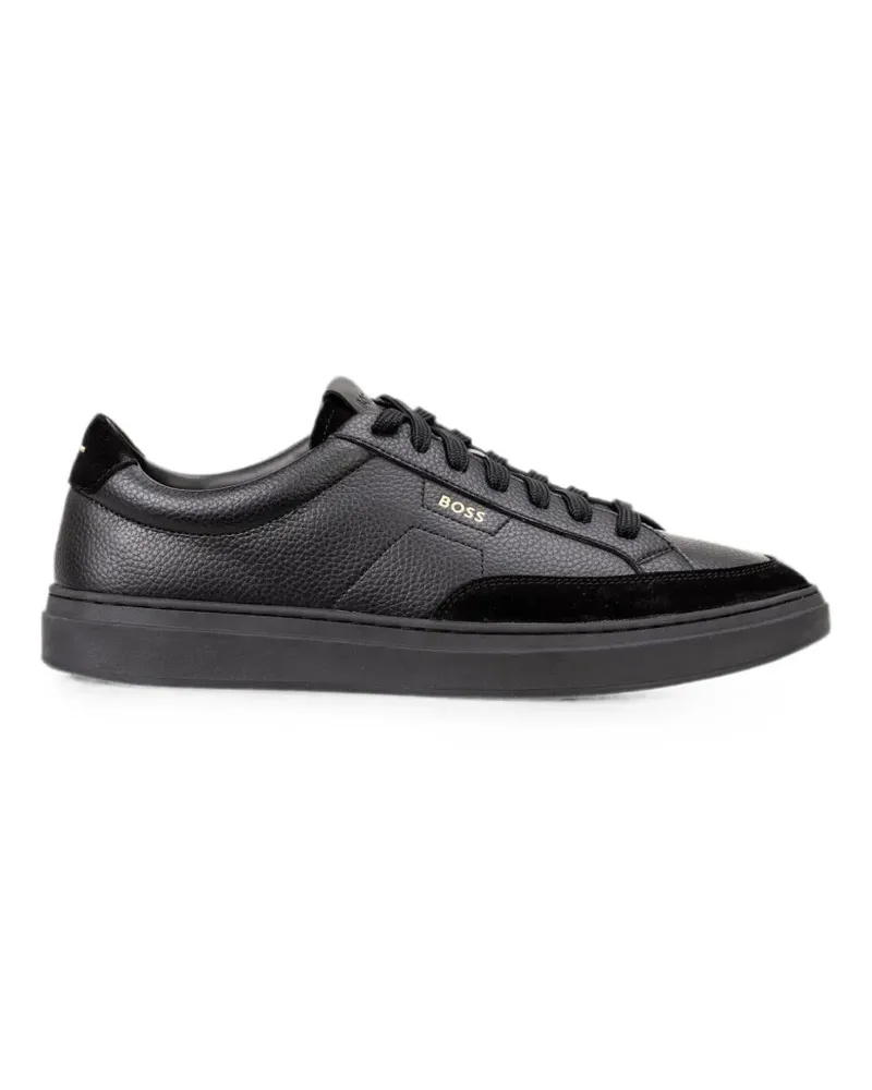 HUGO BOSS Sneakers aus Leder - Schwarz Schwarz