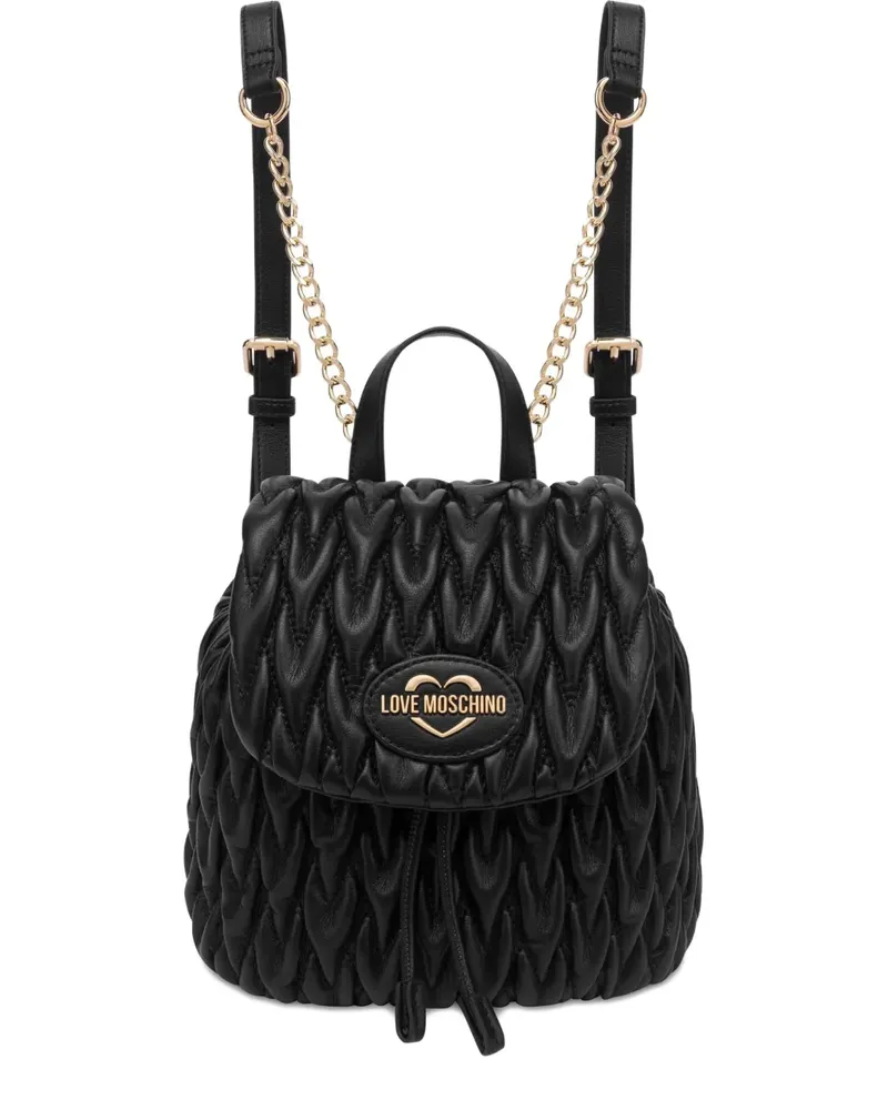 Moschino Matelassé-Rucksack - Schwarz Schwarz