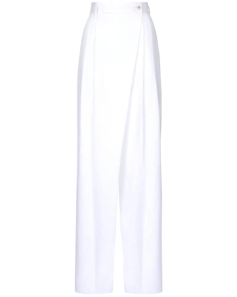 Dolce & Gabbana Ausgestellte High-Waist-Hose - Weiß Weiß