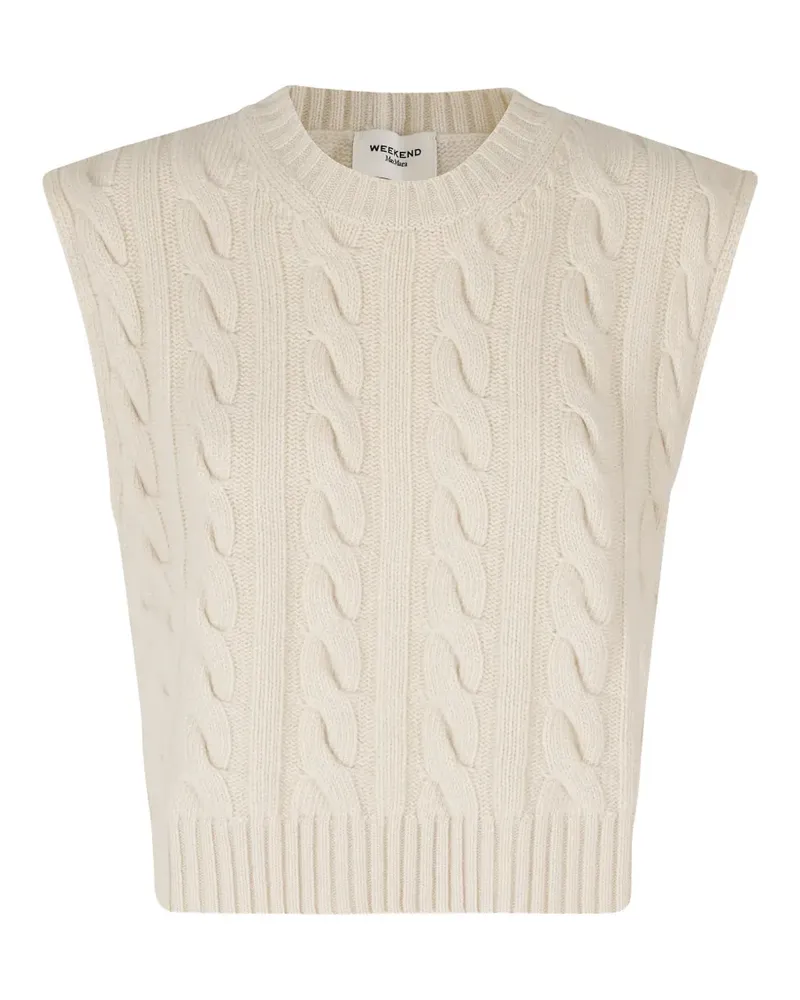 Max Mara Top mit Zopfmuster - Nude Nude