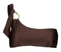 Ascension One-Shoulder-Bikinioberteil - Braun