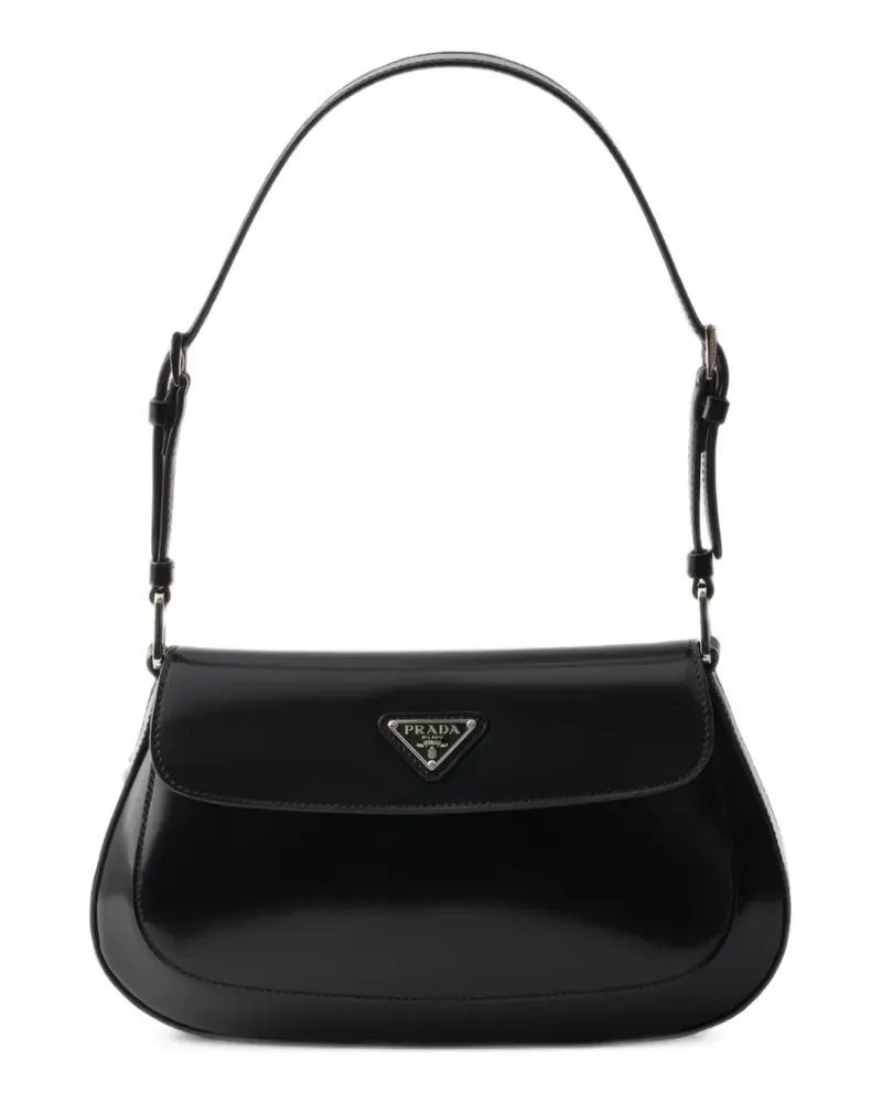 Prada Cleo brushed leather shoulder bag - Schwarz Schwarz