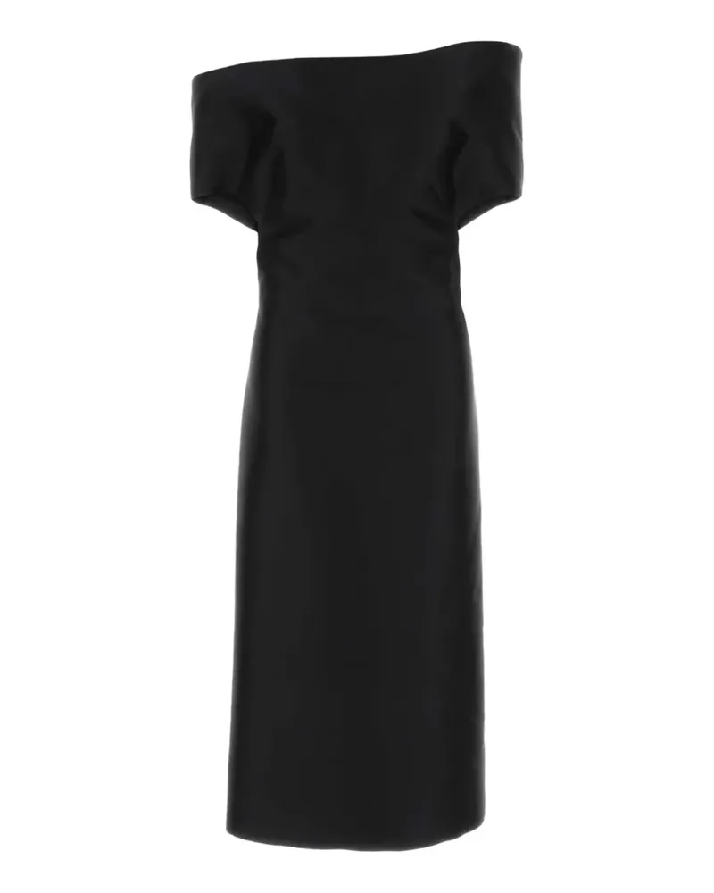 Jil Sander Schulterfreies Midikleid - Schwarz Schwarz