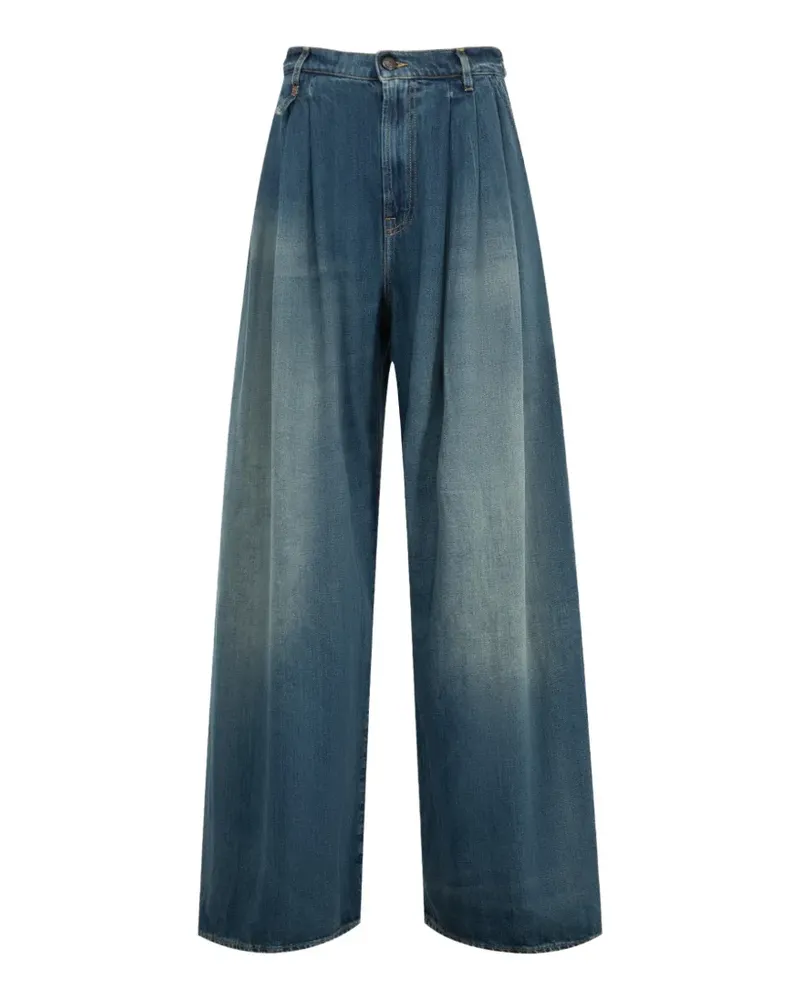 R13 Jeans mit Falten - Blau Blau