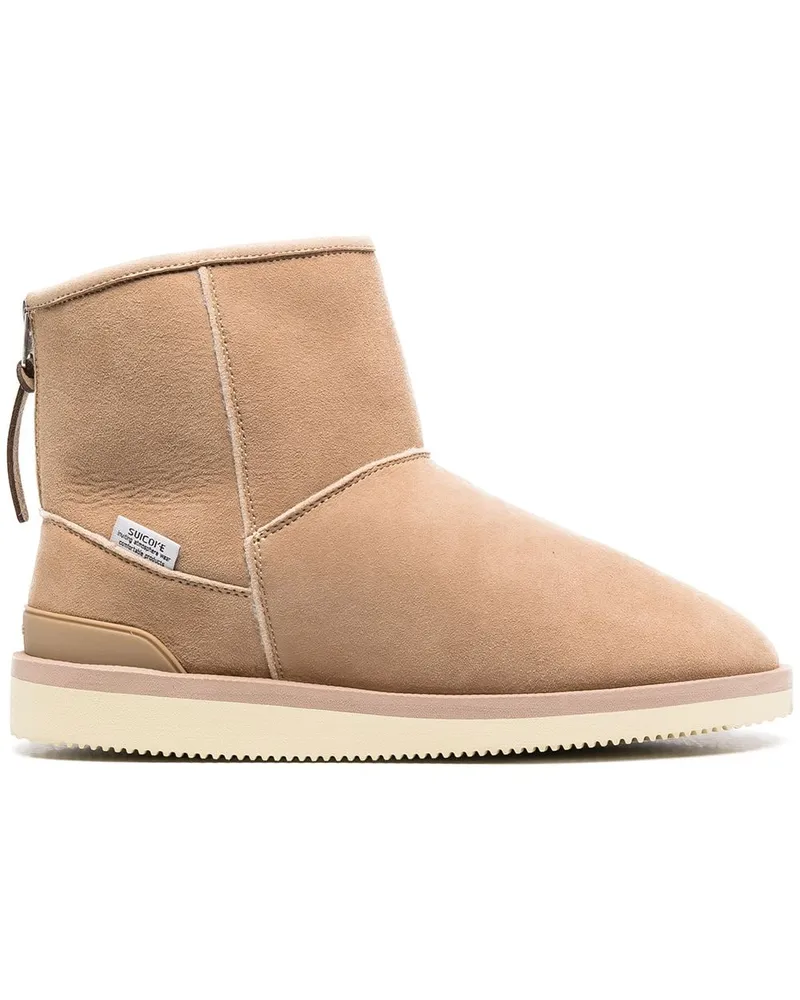 SUICOKE Schneestiefel mit Shearling-Futter Nude