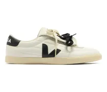 Sneakers mit Kontrasteinsätzen - Nude