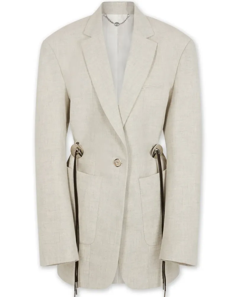 Paco Rabanne Melierter Blazer - Nude Nude