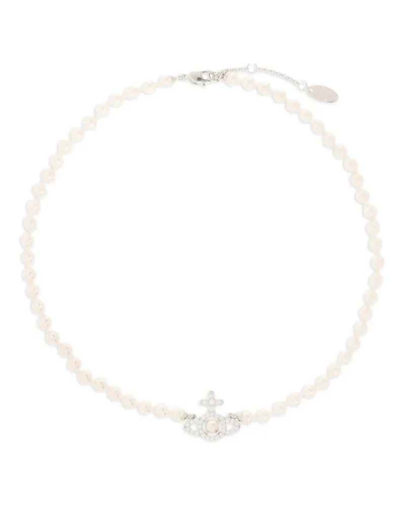 Vivienne Westwood Olympia Halskette mit Swarovski-Perlen - Nude Nude
