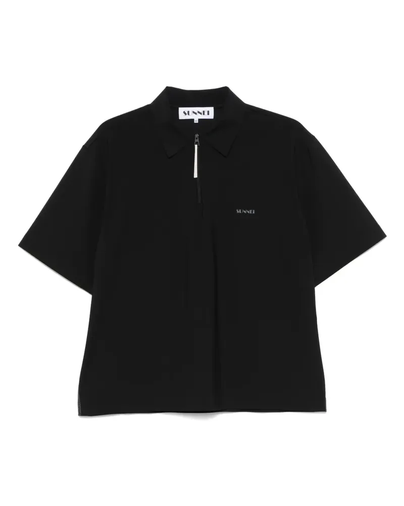 SUNNEI Poloshirt mit Logo-Print - Schwarz Schwarz
