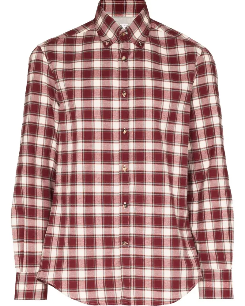 Brunello Cucinelli Langärmeliges Hemd - Rot Rot