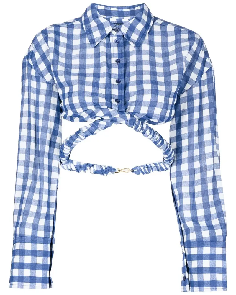Jacquemus Bluse mit Karomuster - Blau Blau