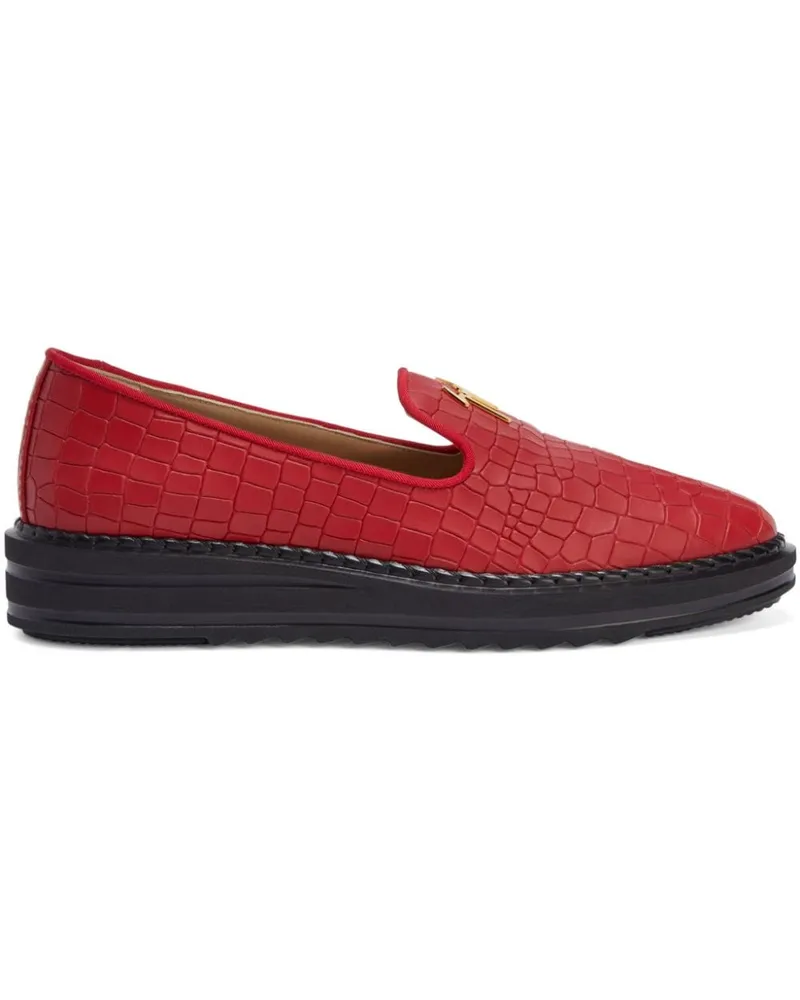 Giuseppe Zanotti Loafer mit Logo - Rot Rot