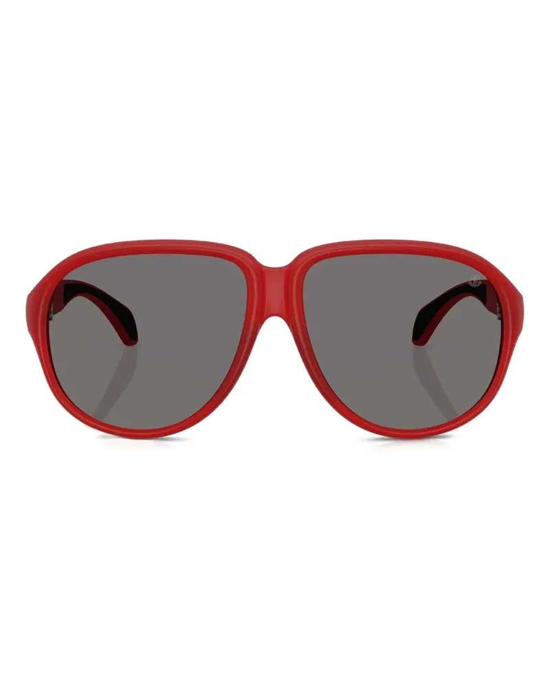 Moncler Halcyonne Sonnenbrille mit rundem Gestell - Rot Rot