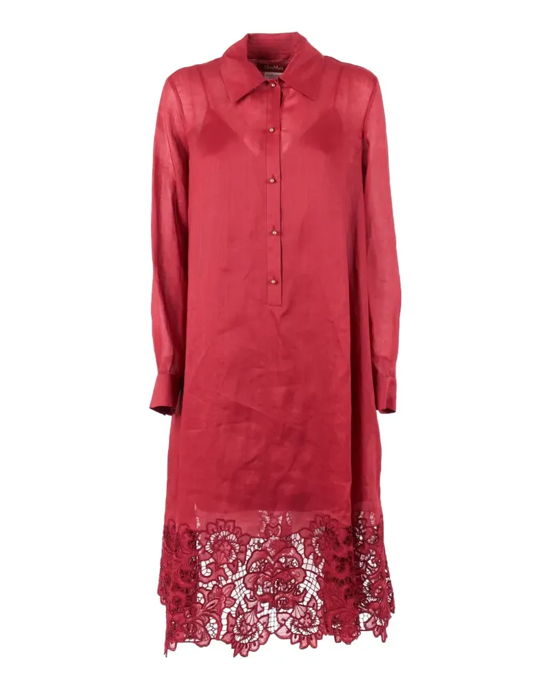 Max Mara embroidery shirt dress - Rot Rot
