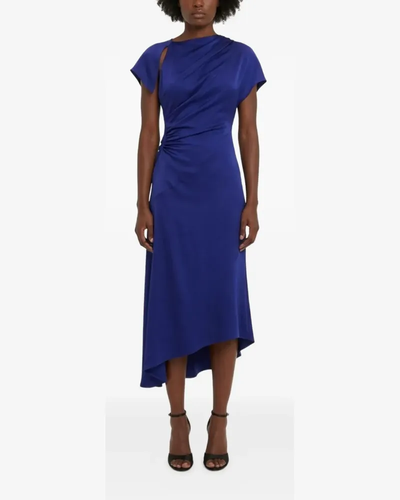 Victoria Beckham Asymmetric gathered dress - Blau Blau