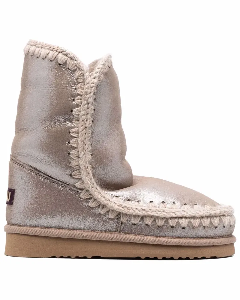 Mou Stiefeletten mit Shearlingfutter - Nude Nude