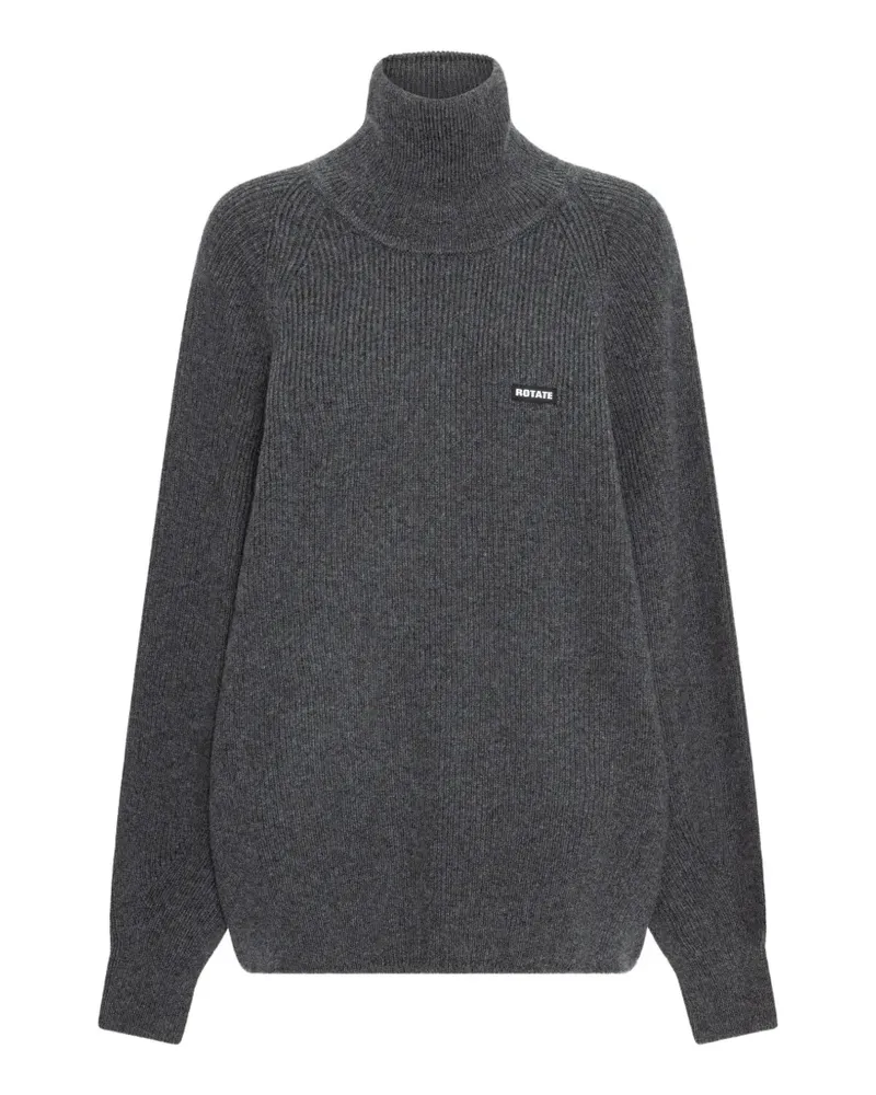 ROTATE Birger Christensen knit highneck sweater grey - Grau Grau
