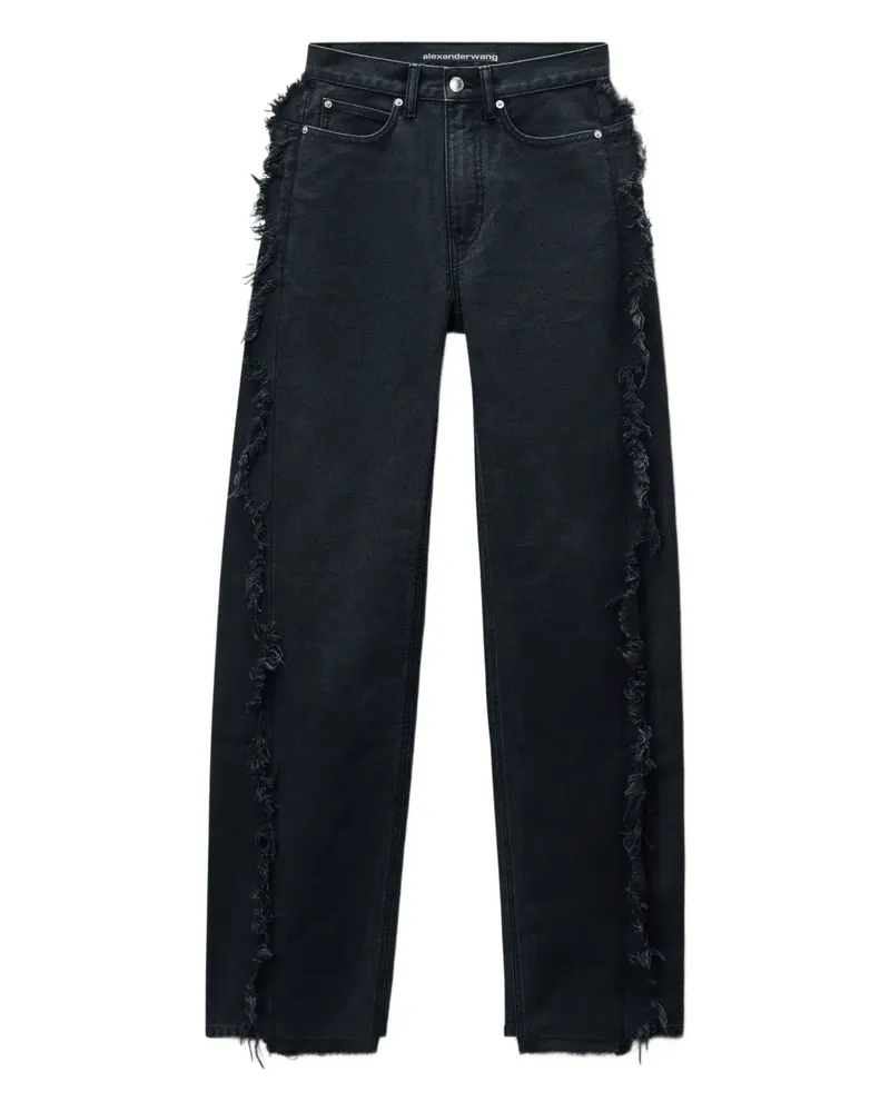 Alexander Wang Float Jeans mit ausgefransten Nähten - Schwarz Schwarz