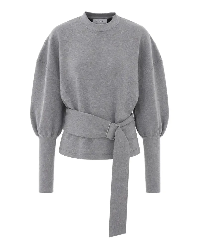 Lanvin belted sweatshirt in double-faced jersey - Grau Grau