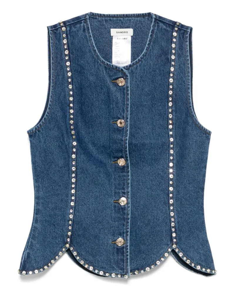 Sandro Weste mit Strass - Blau Blau