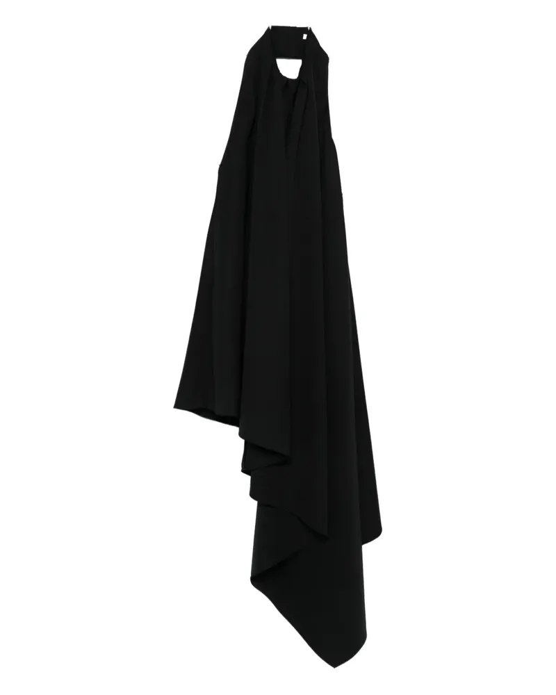Givenchy asymmetric draped dress - Schwarz Schwarz