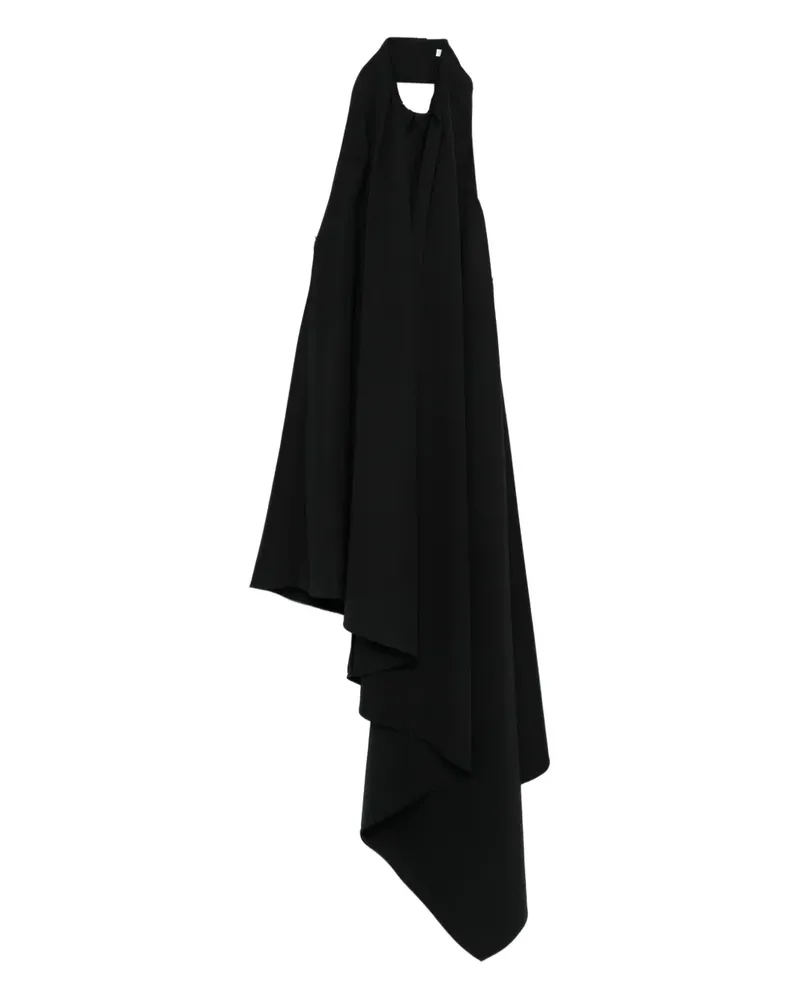 Givenchy asymmetric draped dress - Schwarz Schwarz