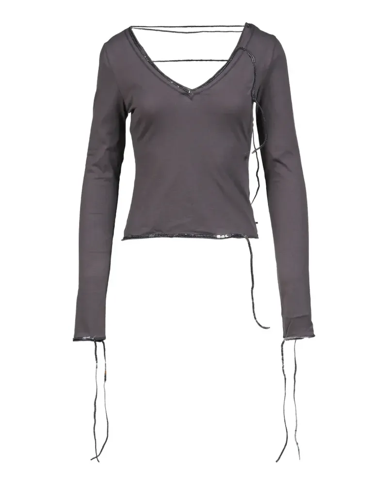 Jaded London Trägershirt mit Pailletten - Grau Grau