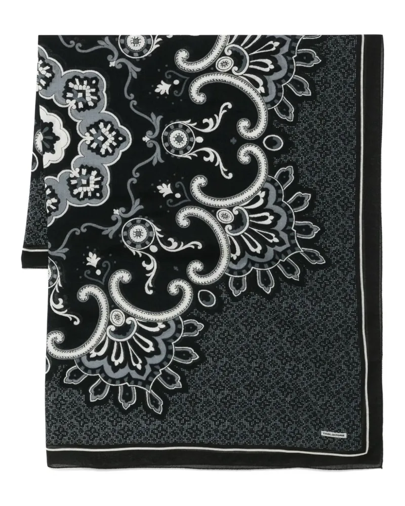 Tagliatore Schal mit Paisleymuster - Schwarz Schwarz