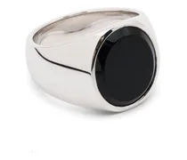 Oval polished onyx ring