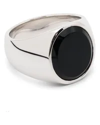 Tom Wood Oval polished onyx ring Silber