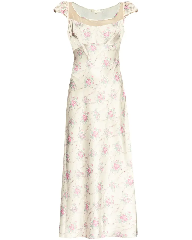 LoveShackFancy Joelette Kleid - Weiß Weiß