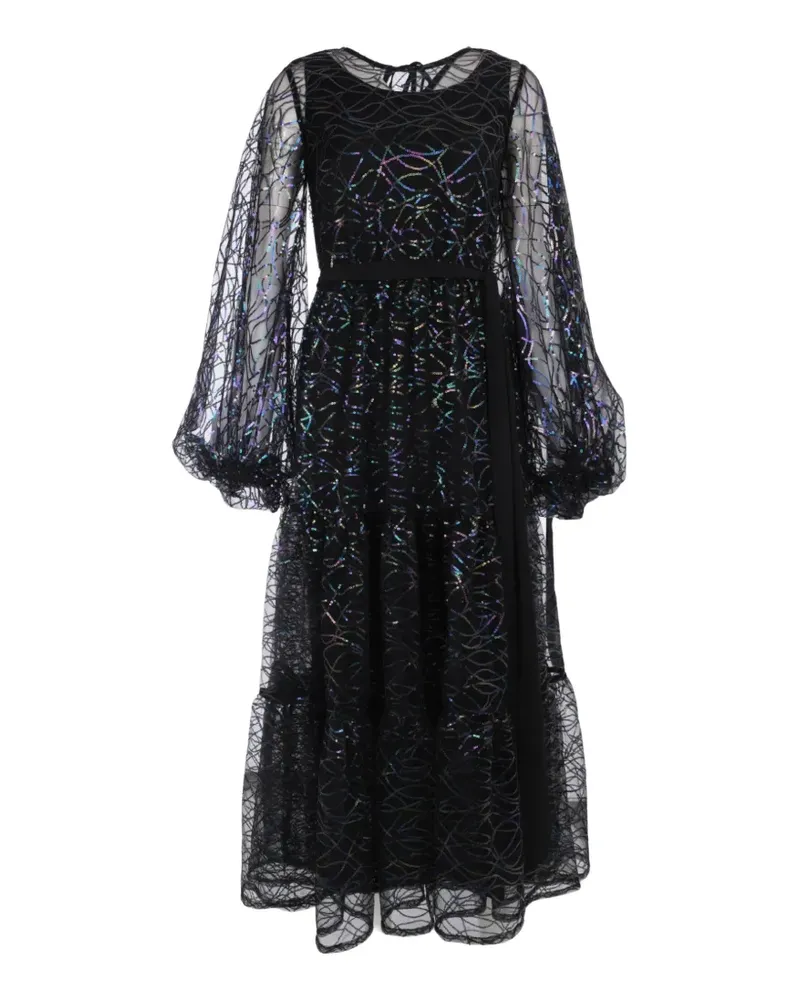 Baruni Jumana long-sleeve maxi dress - Schwarz Schwarz