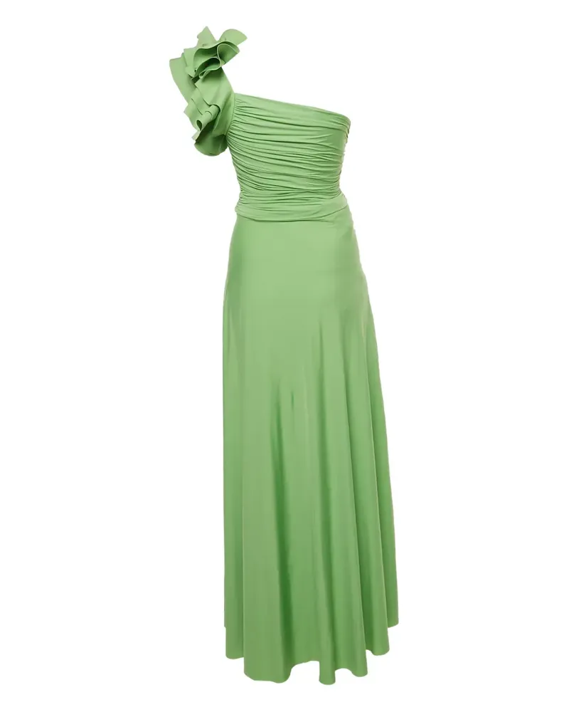 Maygel Coronel One-Shoulder-Maxikleid - Grün Grün