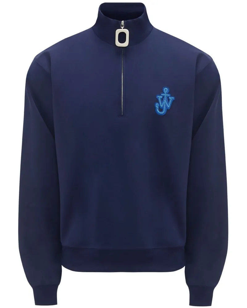 J.W.Anderson JW Sweatshirt mit Logo-Applikation Blau