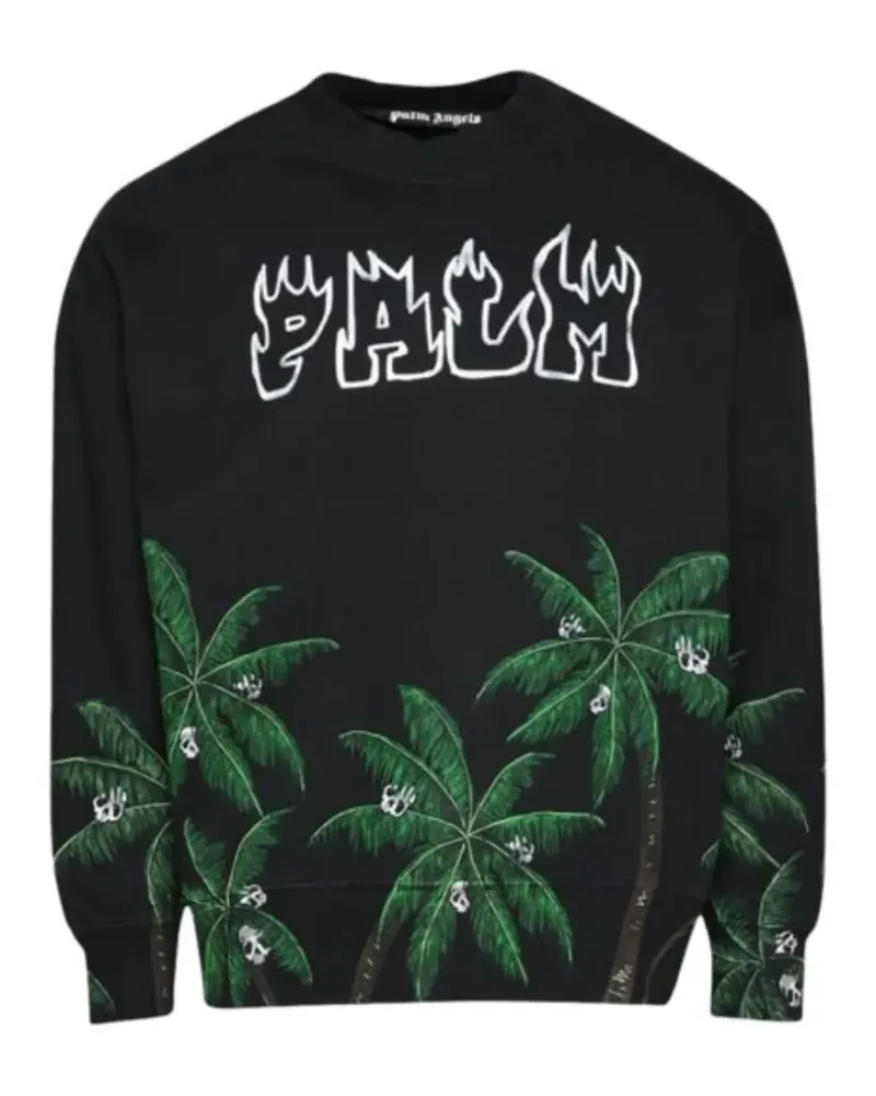 Palm Angels Palms & Skulls Sweatshirt - Schwarz Schwarz