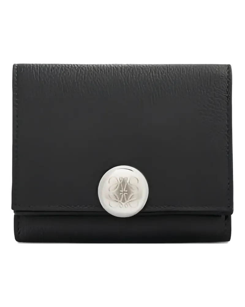 Loewe Portemonnaie aus gekörntem Leder - Schwarz Schwarz