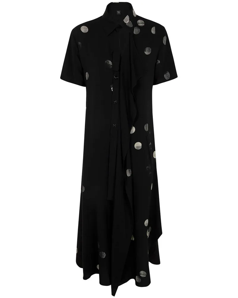 Yohji Yamamoto Kleid mit Polka Dots - Schwarz Schwarz