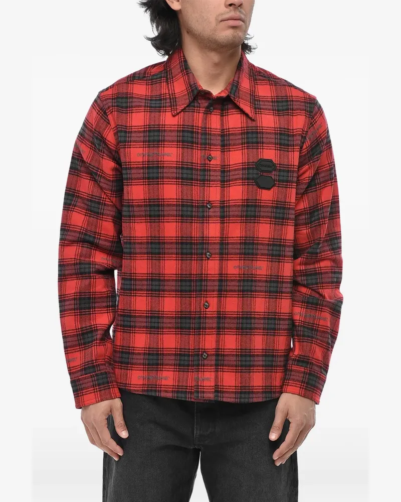 OFF-WHITE Stencil checked shirt - Rot Rot