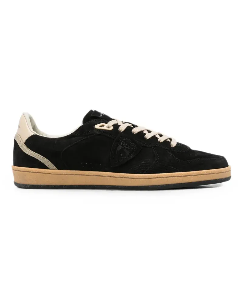 Philippe Model Pgal Low logo-patch panelled sneakers - Schwarz Schwarz