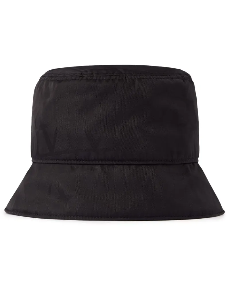 Valentino Garavani Wendbarer Toile Iconographe Fischerhut - Schwarz Schwarz