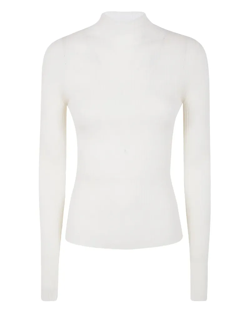 Twin-Set Gerippter Pullover - Weiß Weiß