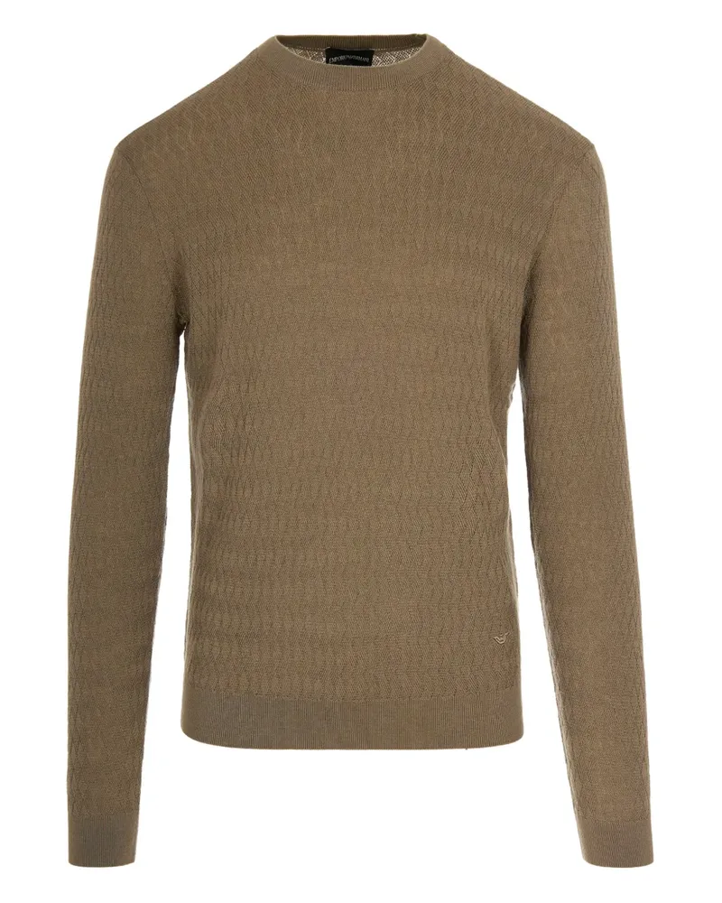 Emporio Armani Pullover mit Rautenmuster - Braun Braun