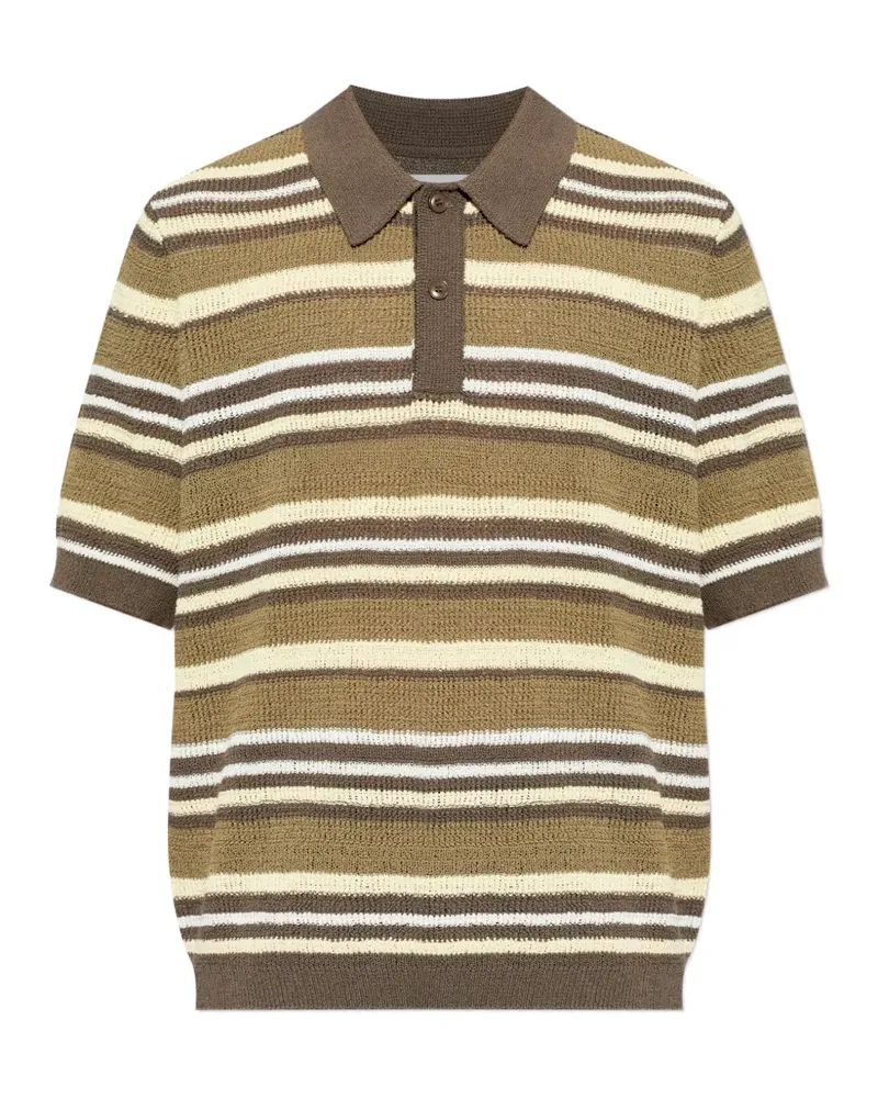 Samsøe & Samsøe Gestreiftes Poloshirt - Grün Grün